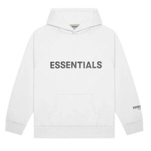 Essentials White Hoodie New
